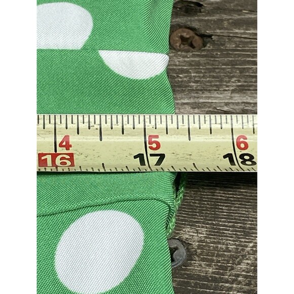 ROZ & ALI Women Sz 16 Green Dress White Polka Dot Wide Spandex Belt Sleeveless - Picture 13 of 16